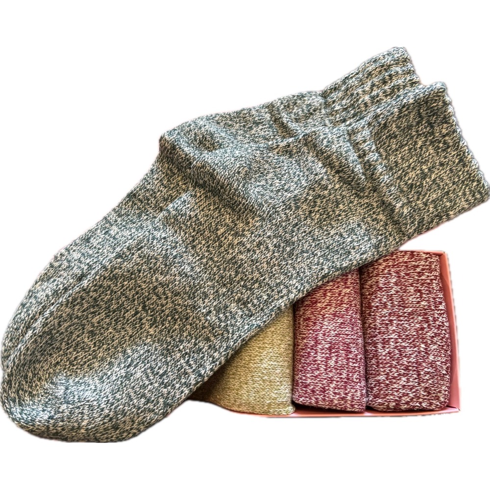 Morecoo Womens 5 Pair Wool Blend Winter Socks Gift Set Marled Knit Thick Thermal